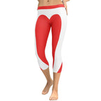 Red & White Heart Shaped Capris