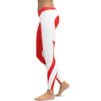 Red & White Heart Shaped Leggings