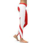 Red & White Heart Shaped Leggings