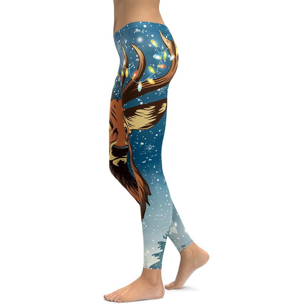 Womens Christmas Yoga Gym Sport Leggings Xmas Run Fitness Pants Workout  Trousers | eBay