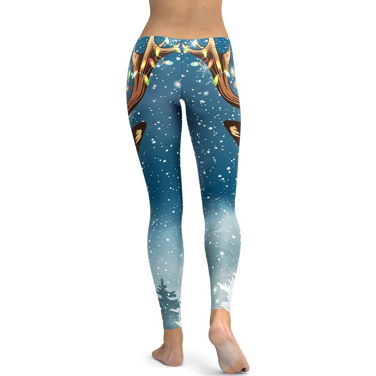 Reindeer Christmas Leggings - FiercePulse - Premium Workout Leggings - Yoga Pants