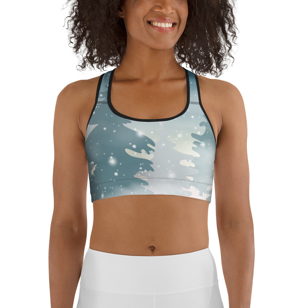 Reindeer Christmas Sports Bra
