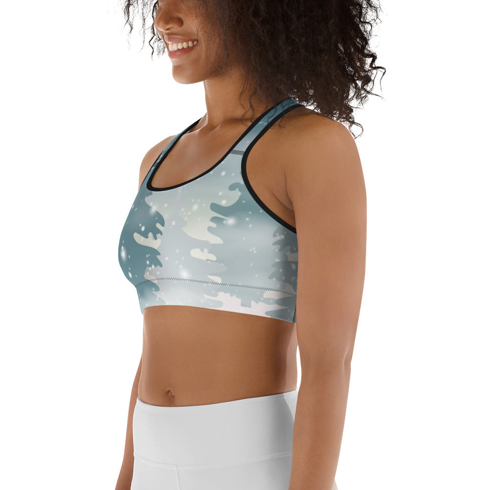 Reindeer Christmas Sports Bra