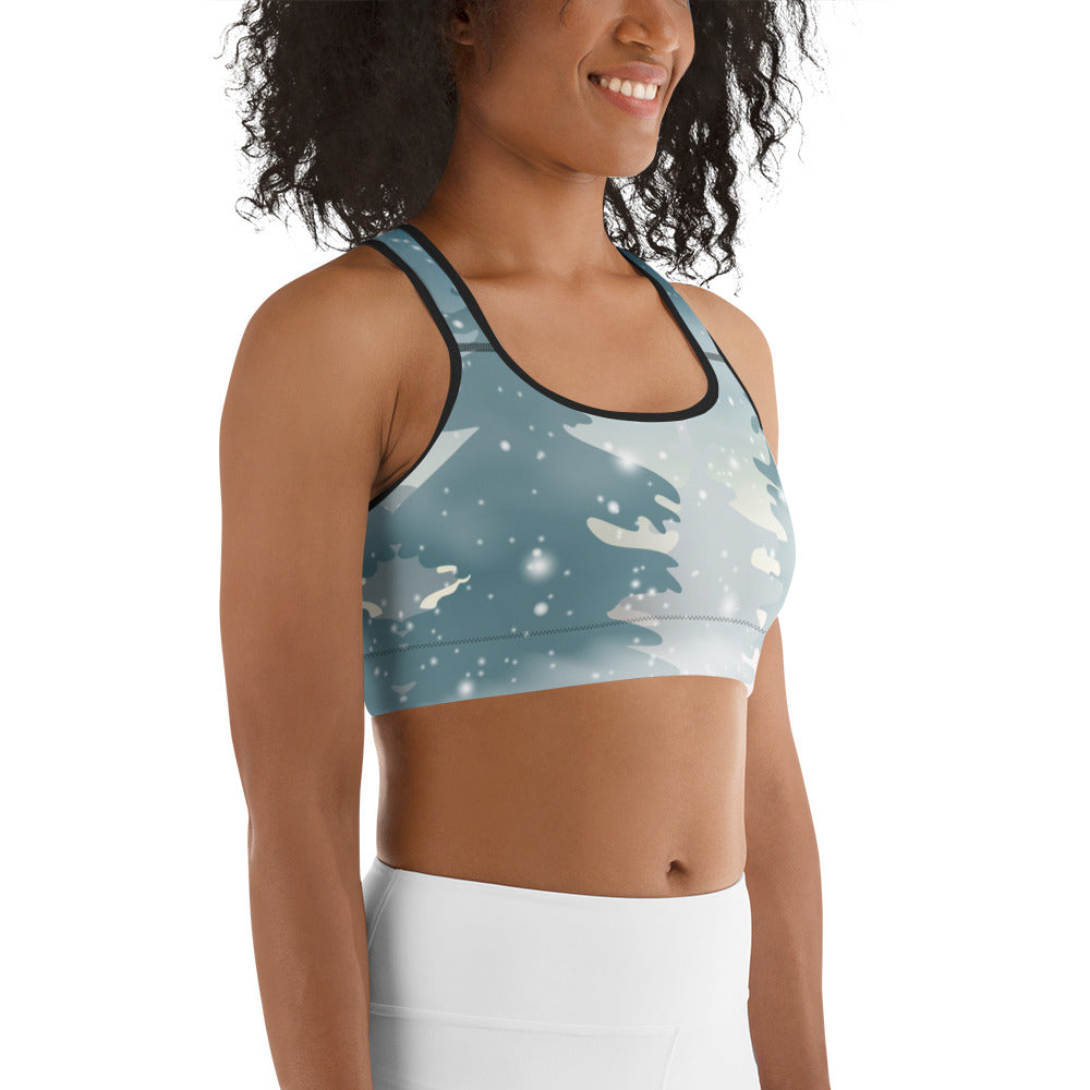 Reindeer Christmas Sports Bra