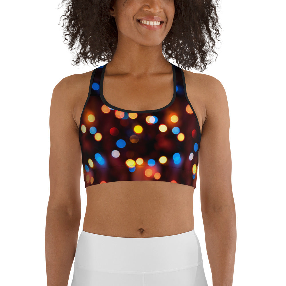 Reindeers In Love Christmas Sports Bra