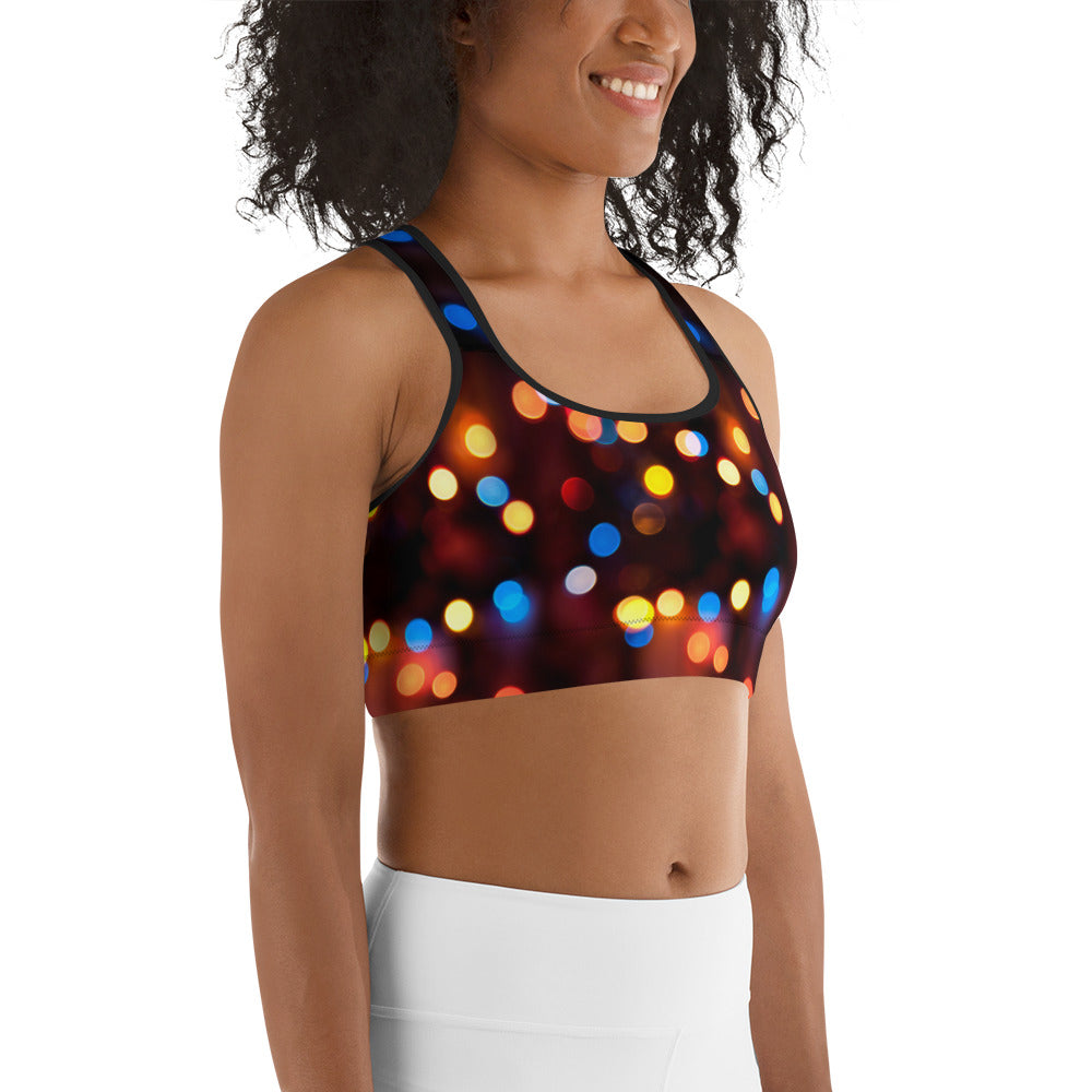 Reindeers In Love Christmas Sports Bra