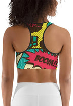 Retro Comic Book Sports Bra