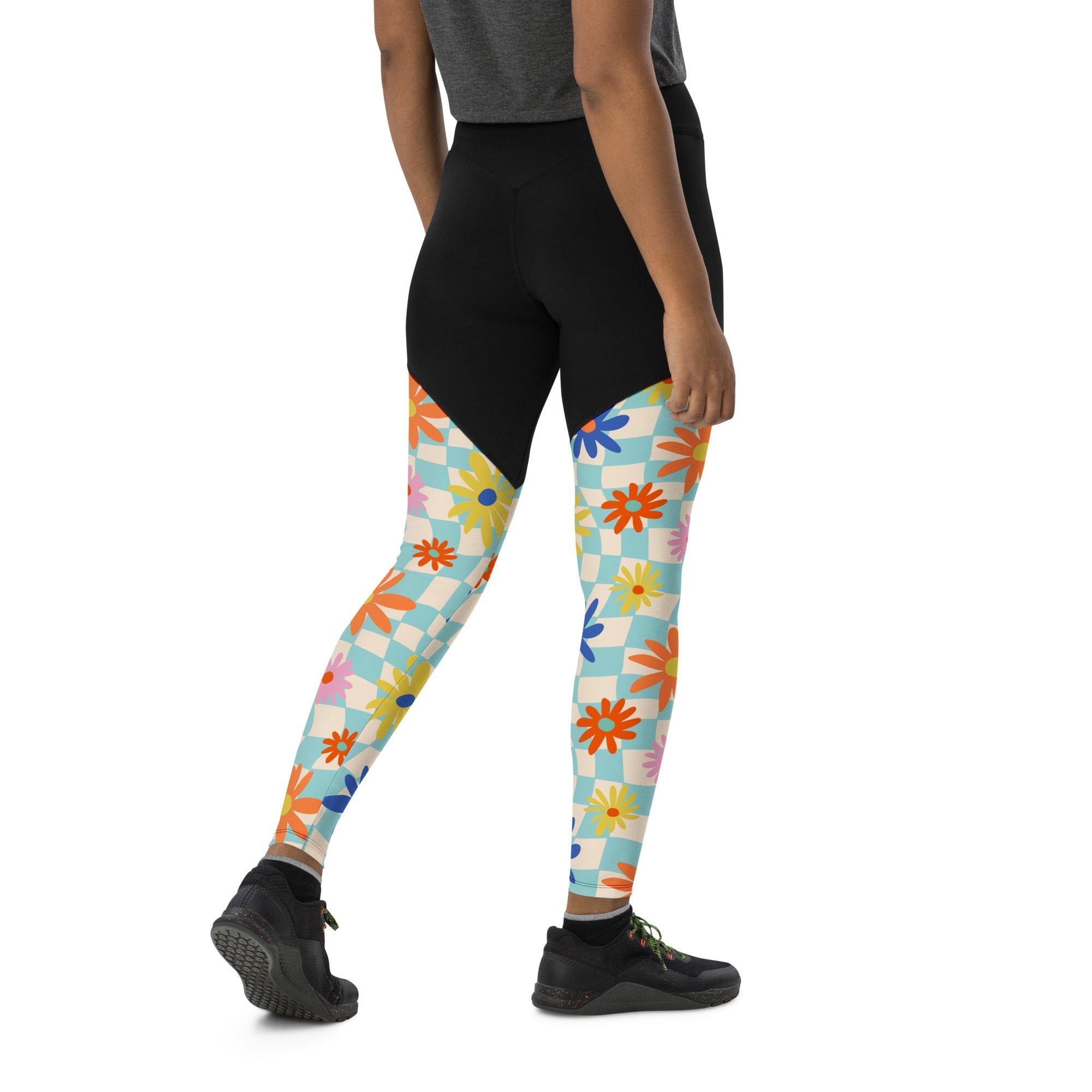 Retro Daisy Compression Leggings