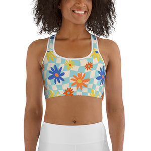 Retro Daisy Sports Bra