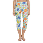 Retro Daisy Yoga Capris