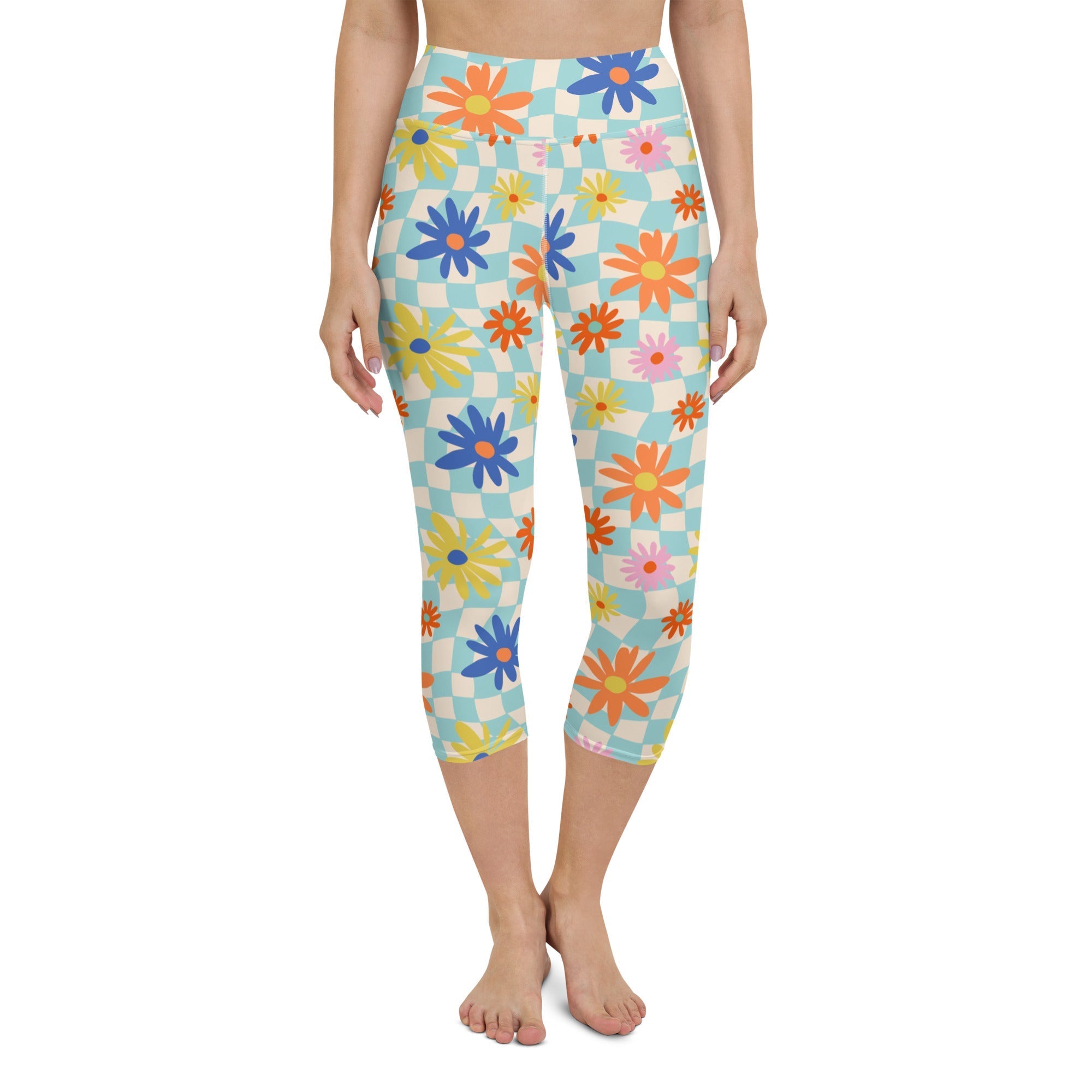 Retro Daisy Yoga Capris