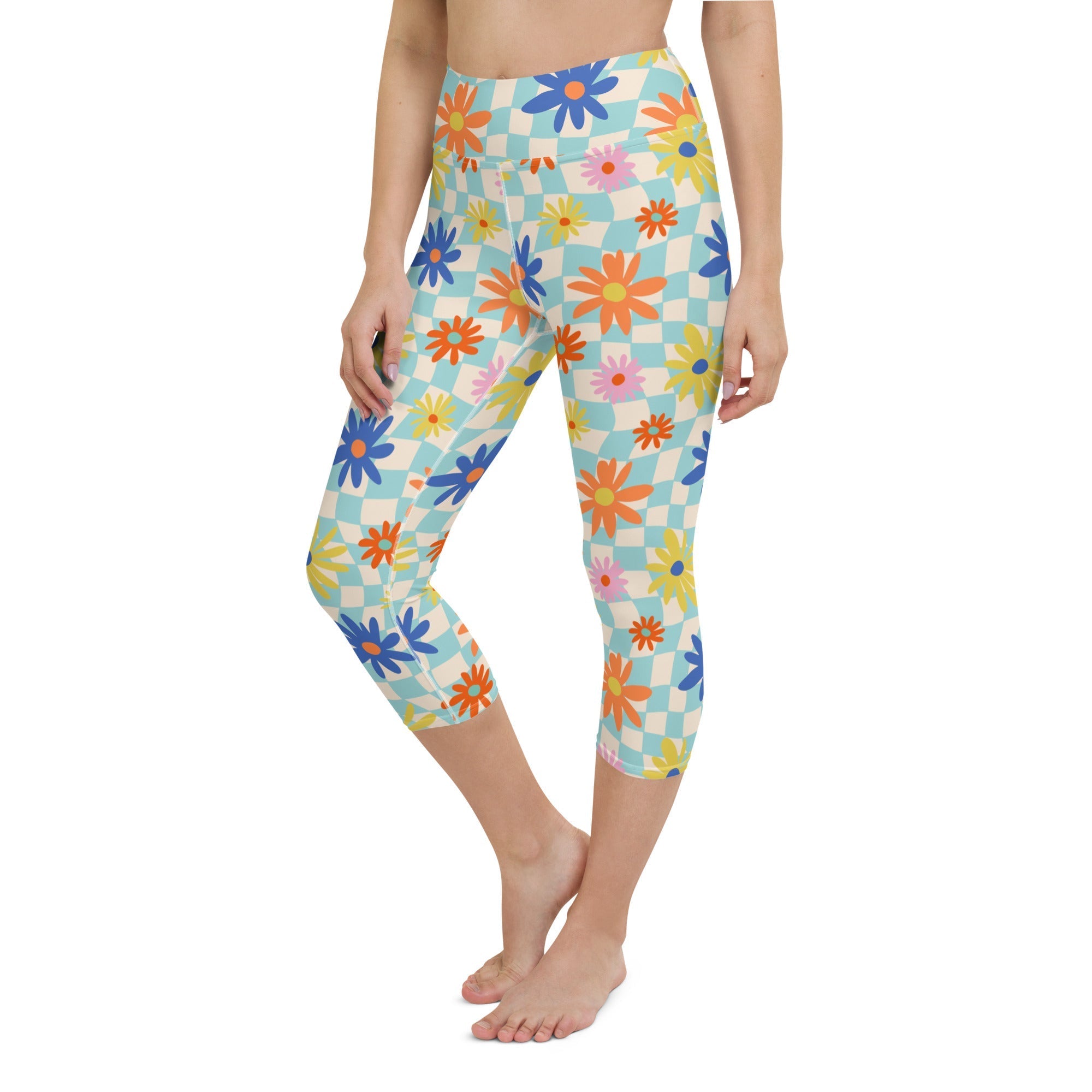 Retro Daisy Yoga Capris