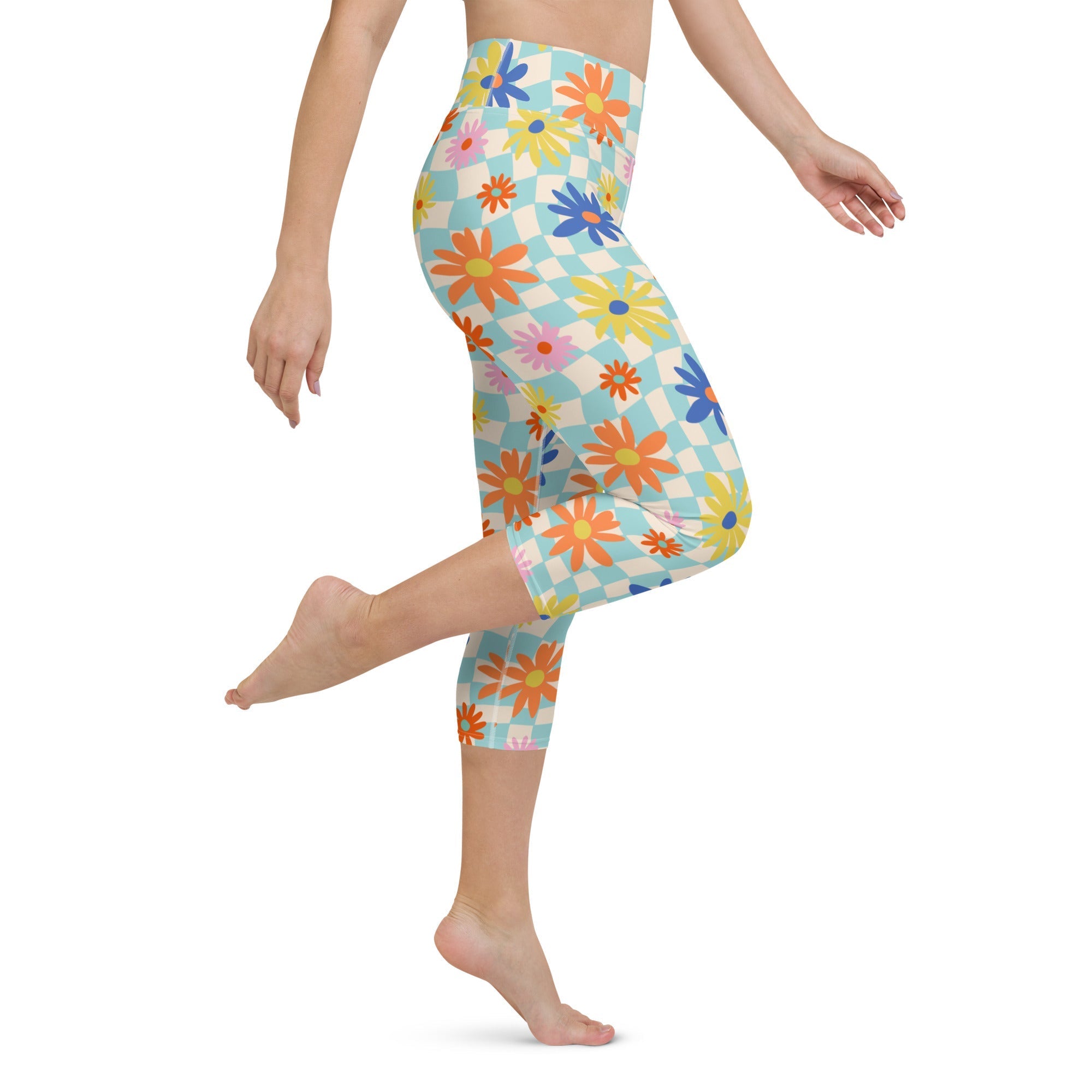 Retro Daisy Yoga Capris