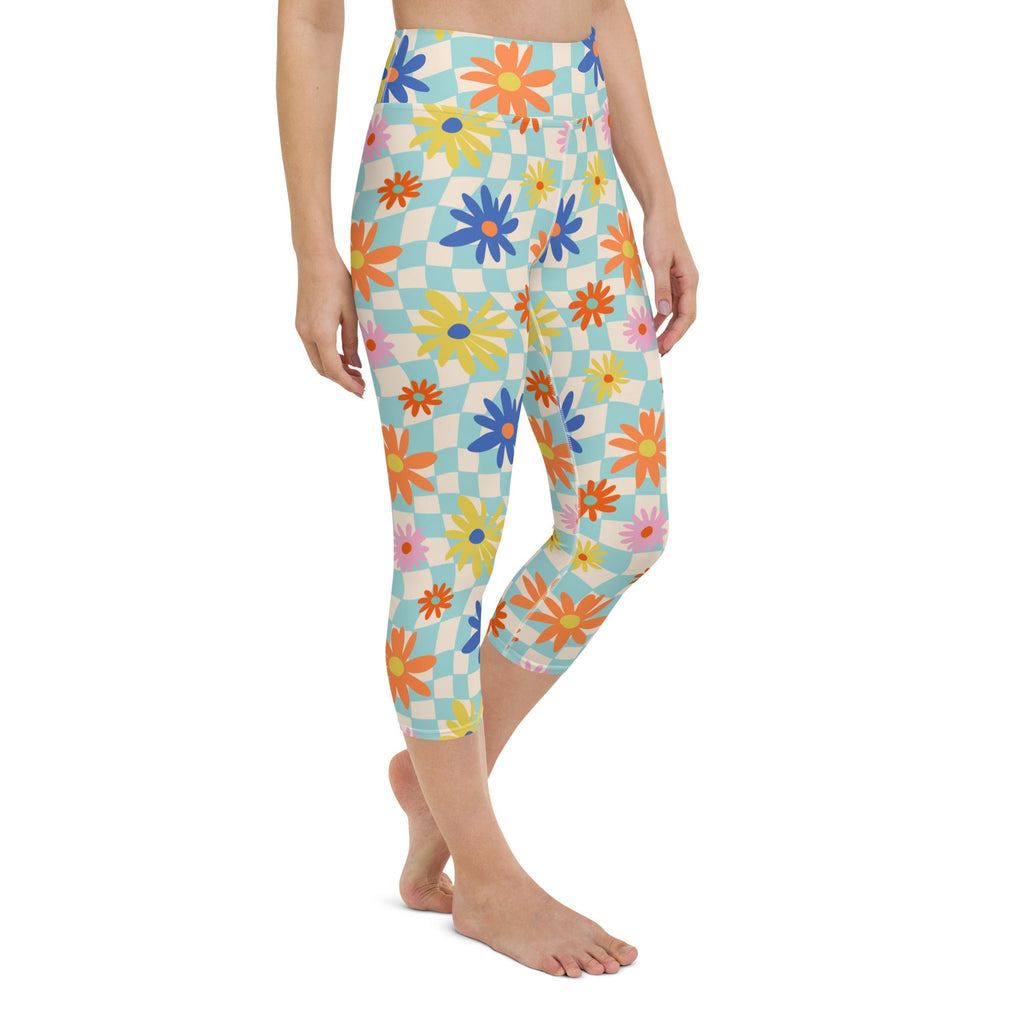 Retro Daisy Yoga Capris