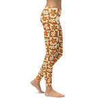 Retro Flower Checkerboard Leggings