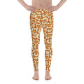 Retro Flower Checkerboard Men's Leggings