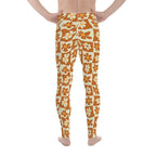 Retro Flower Checkerboard Men's Leggings