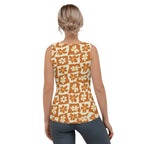 Retro Flower Checkerboard Tank Top