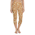 Retro Flower Checkerboard Yoga Capris