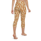 Retro Flower Checkerboard Yoga Capris