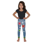 Ripped Denim Christmas Kid's Leggings