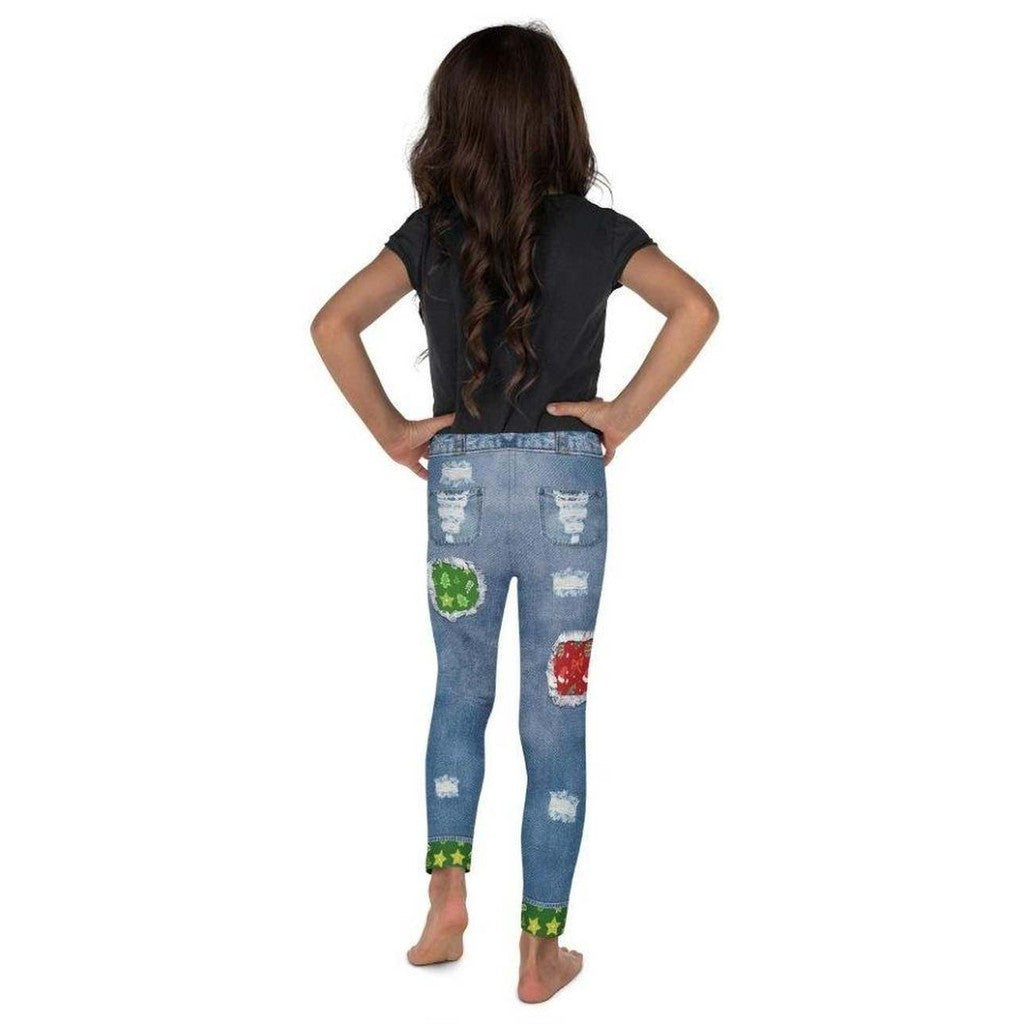 Ripped Denim Christmas Kid's Leggings
