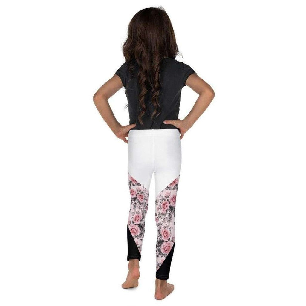 Rose Color Block Kid's Leggings