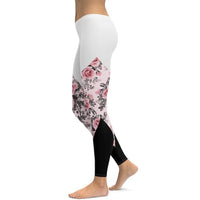 Rose Color Block Leggings - FiercePulse - Premium Workout Leggings - Yoga Pants