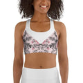Rose Color Block Sports Bra