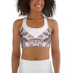 Rose Color Block Sports Bra