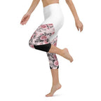 Rose Color Block Yoga Capris