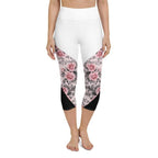 Rose Color Block Yoga Capris