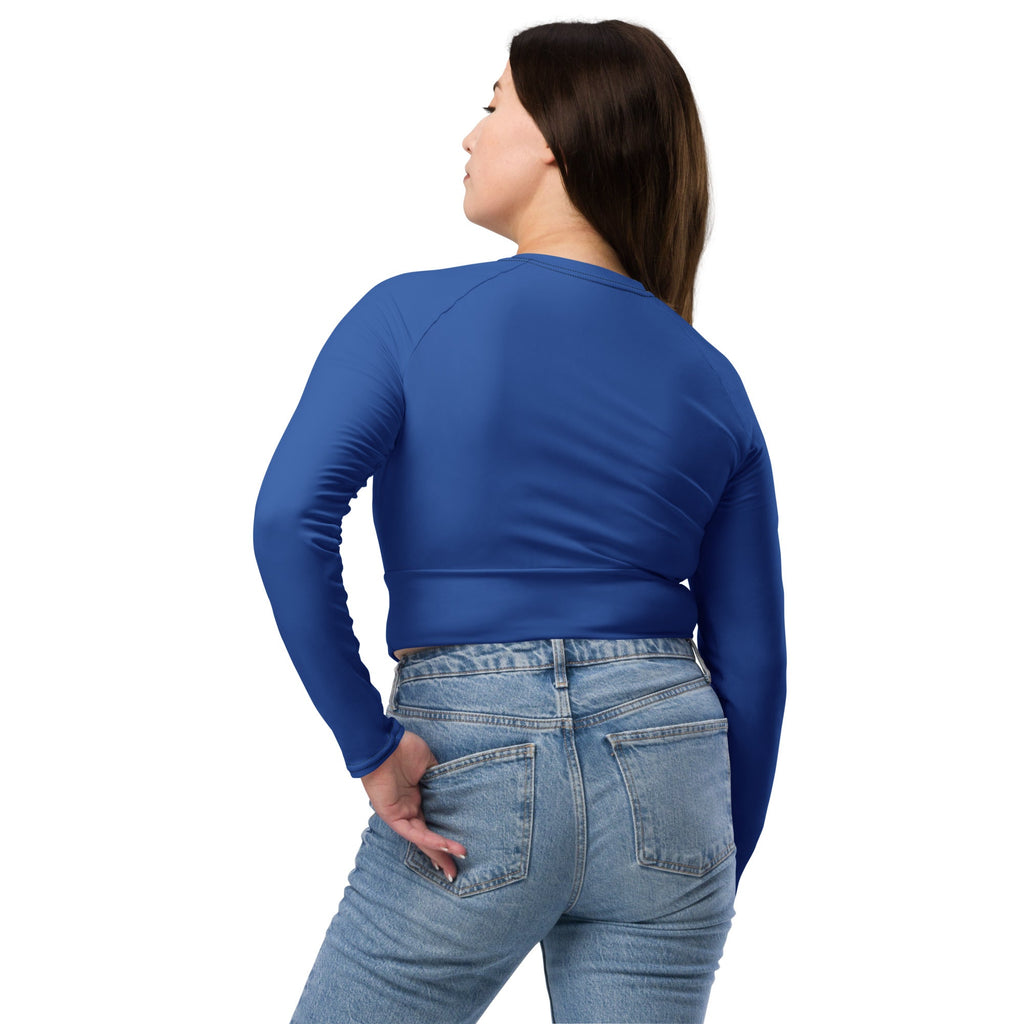 Royal Blue Recycled Long-sleeve Crop Top