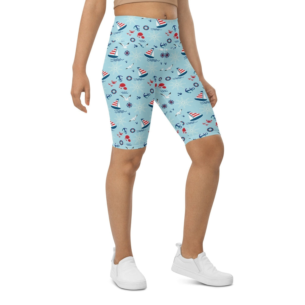 Sailing Boats Biker Shorts