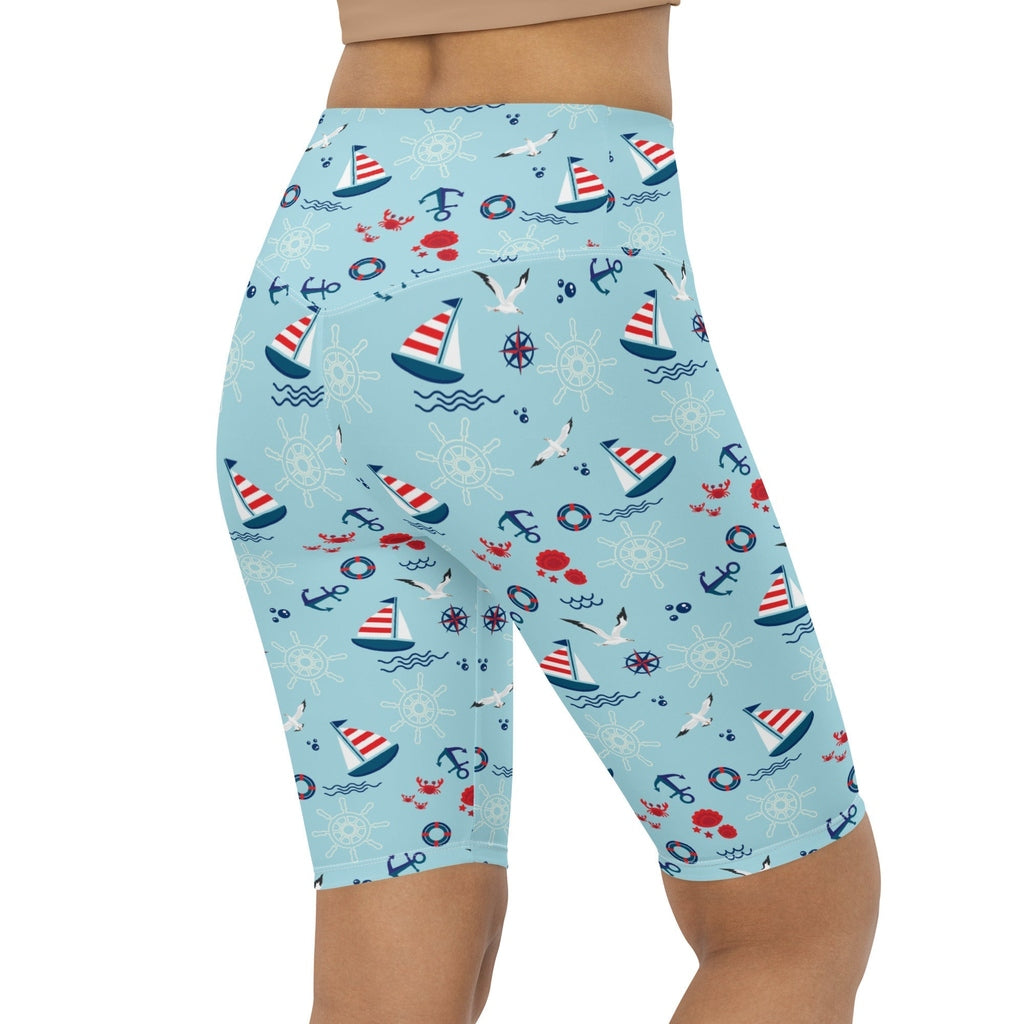Sailing Boats Biker Shorts