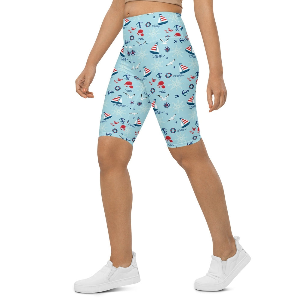 Sailing Boats Biker Shorts