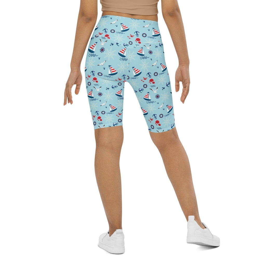 Sailing Boats Biker Shorts