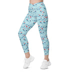 Sailing Boats Crossover Leggings With Pockets