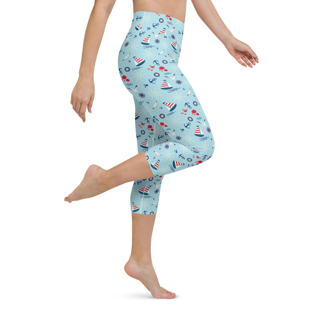 Sailing Boats Yoga Capris