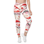 Sakura Koi Crossover Leggings With Pockets