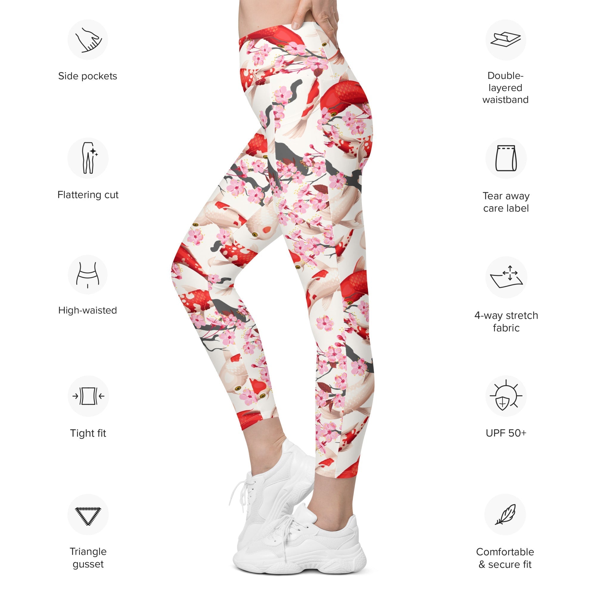 Sakura Koi Leggings With Pockets