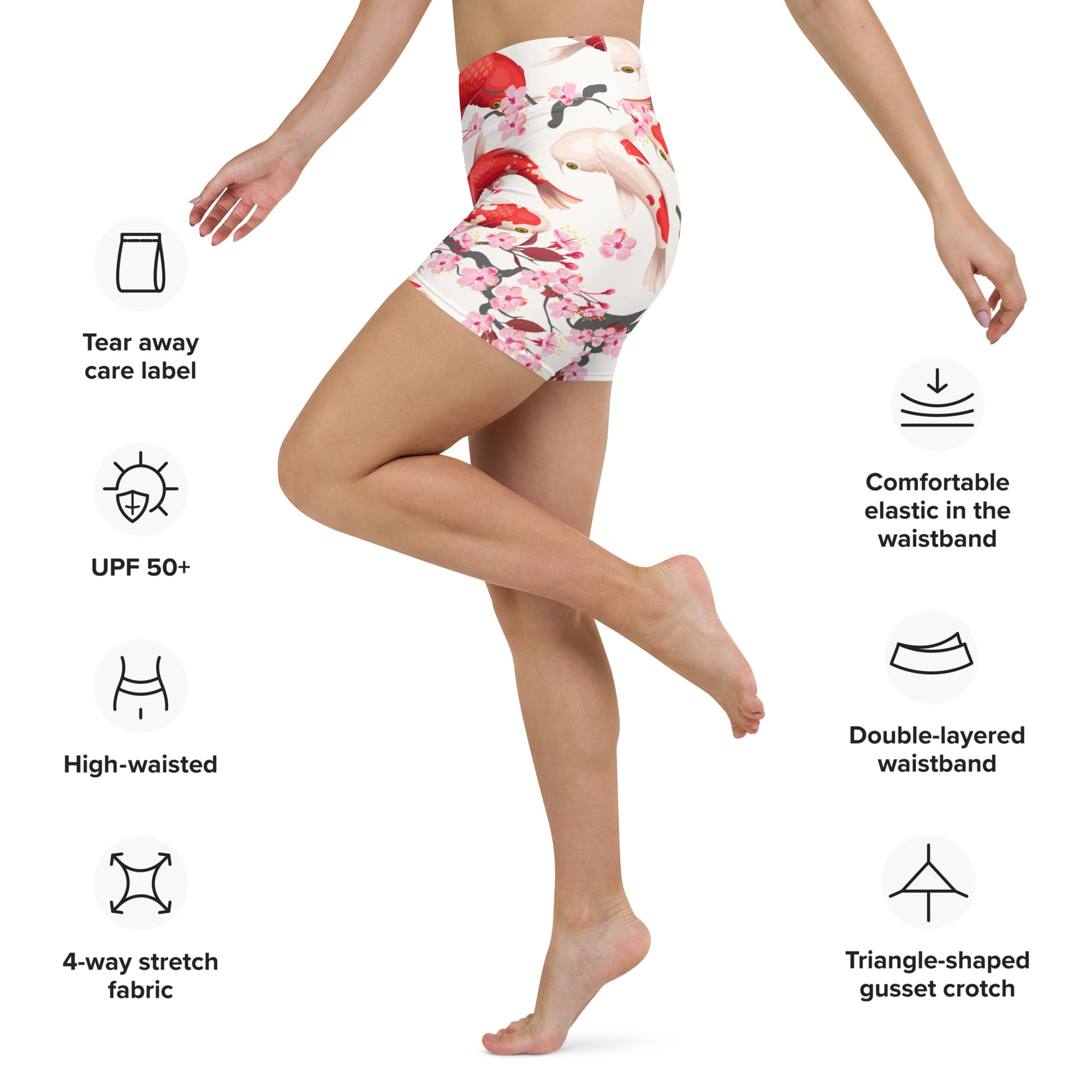 Sakura Koi Yoga Shorts