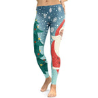 Santa Christmas Tree Leggings - FiercePulse - Premium Workout Leggings - Yoga Pants