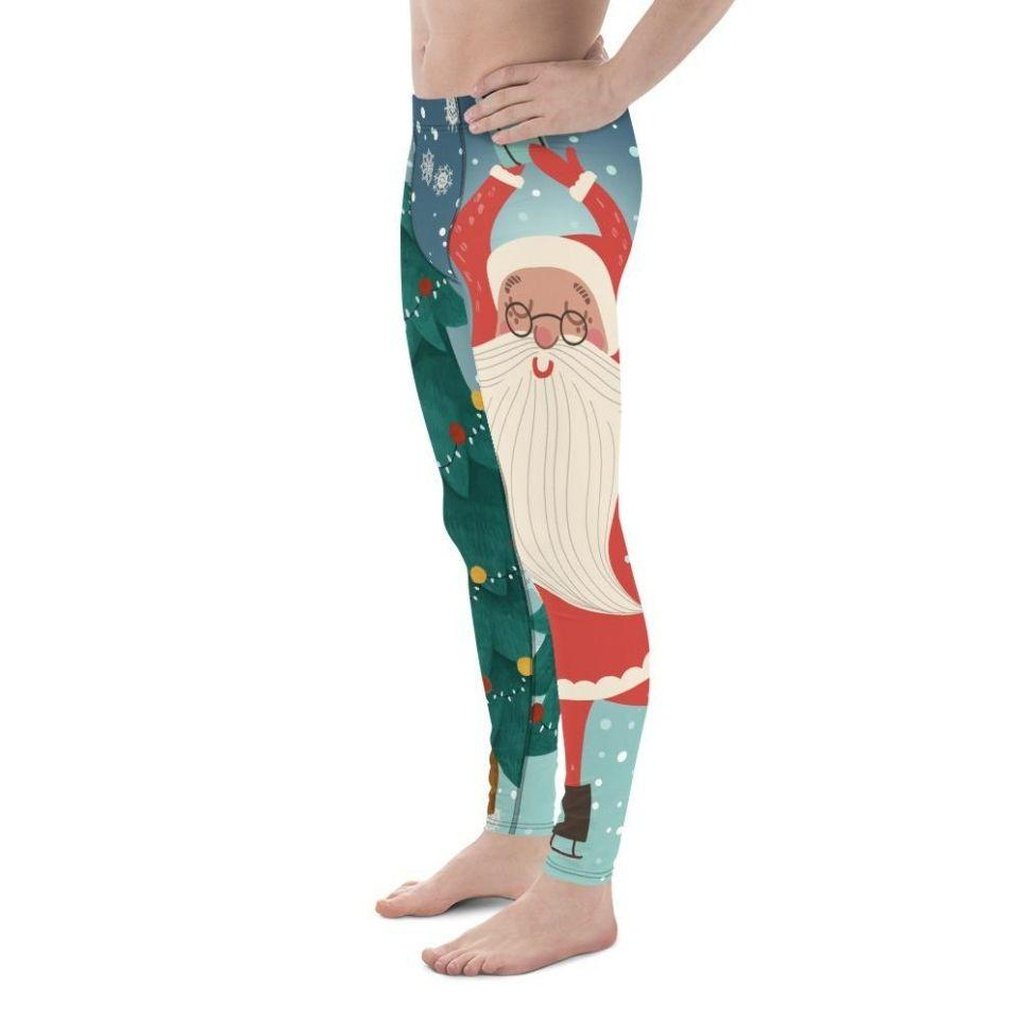 Santa Christmas Tree Men's Leggings