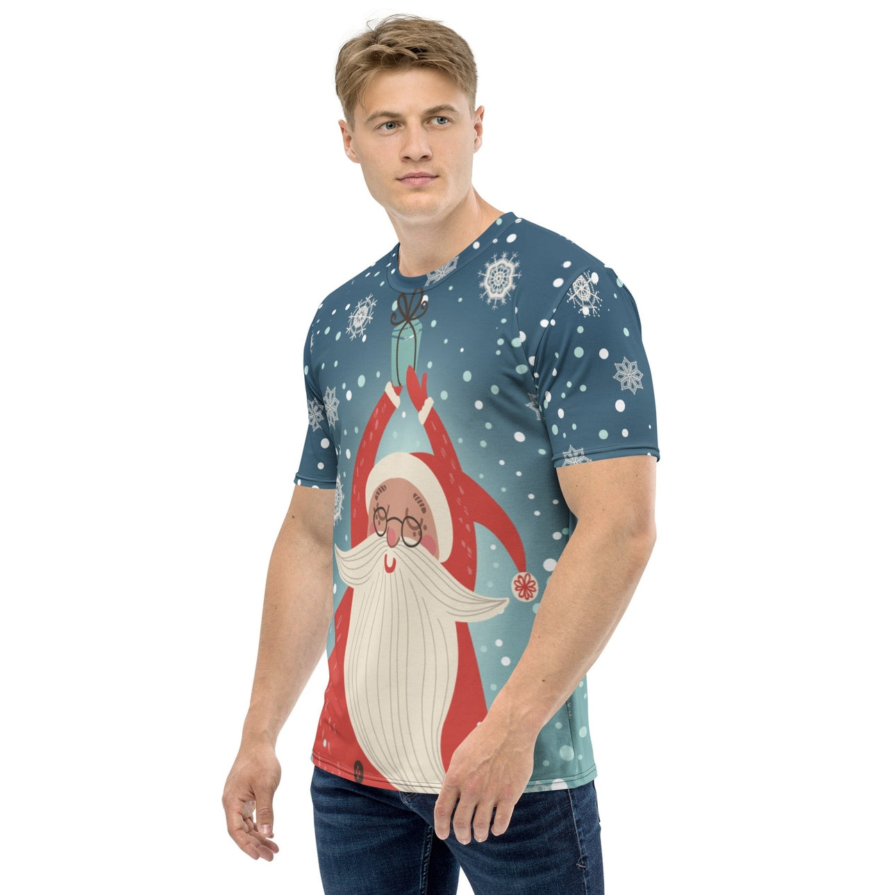 Santa Christmas Tree Men's T-shirt