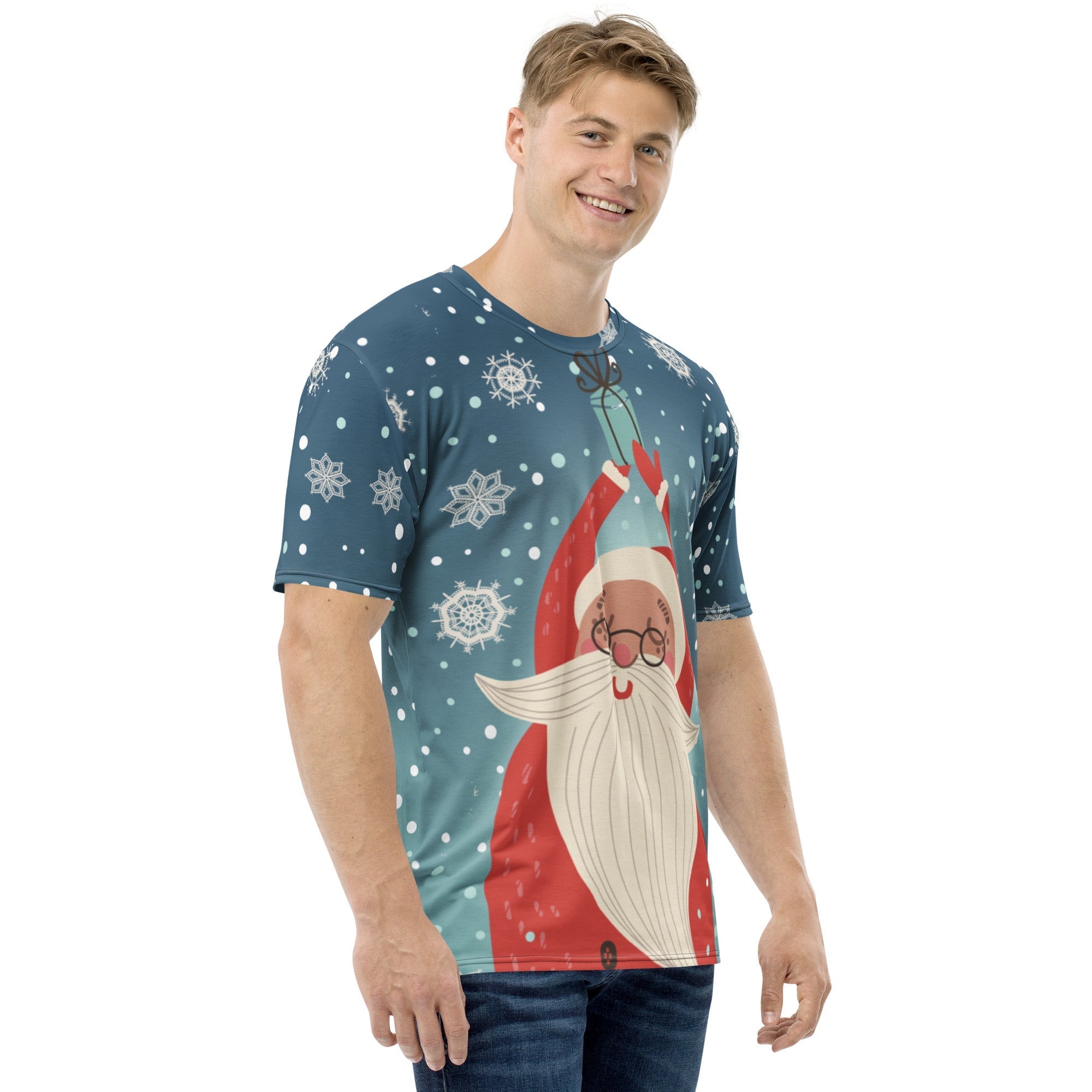 Santa Christmas Tree Men's T-shirt