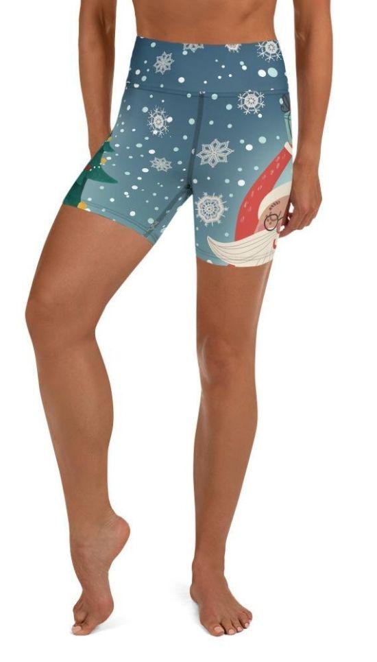 Christmas Tree Yoga Shorts