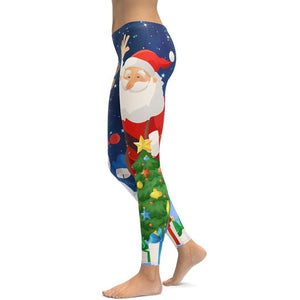 Santa Leggings - FiercePulse - Premium Workout Leggings - Yoga Pants