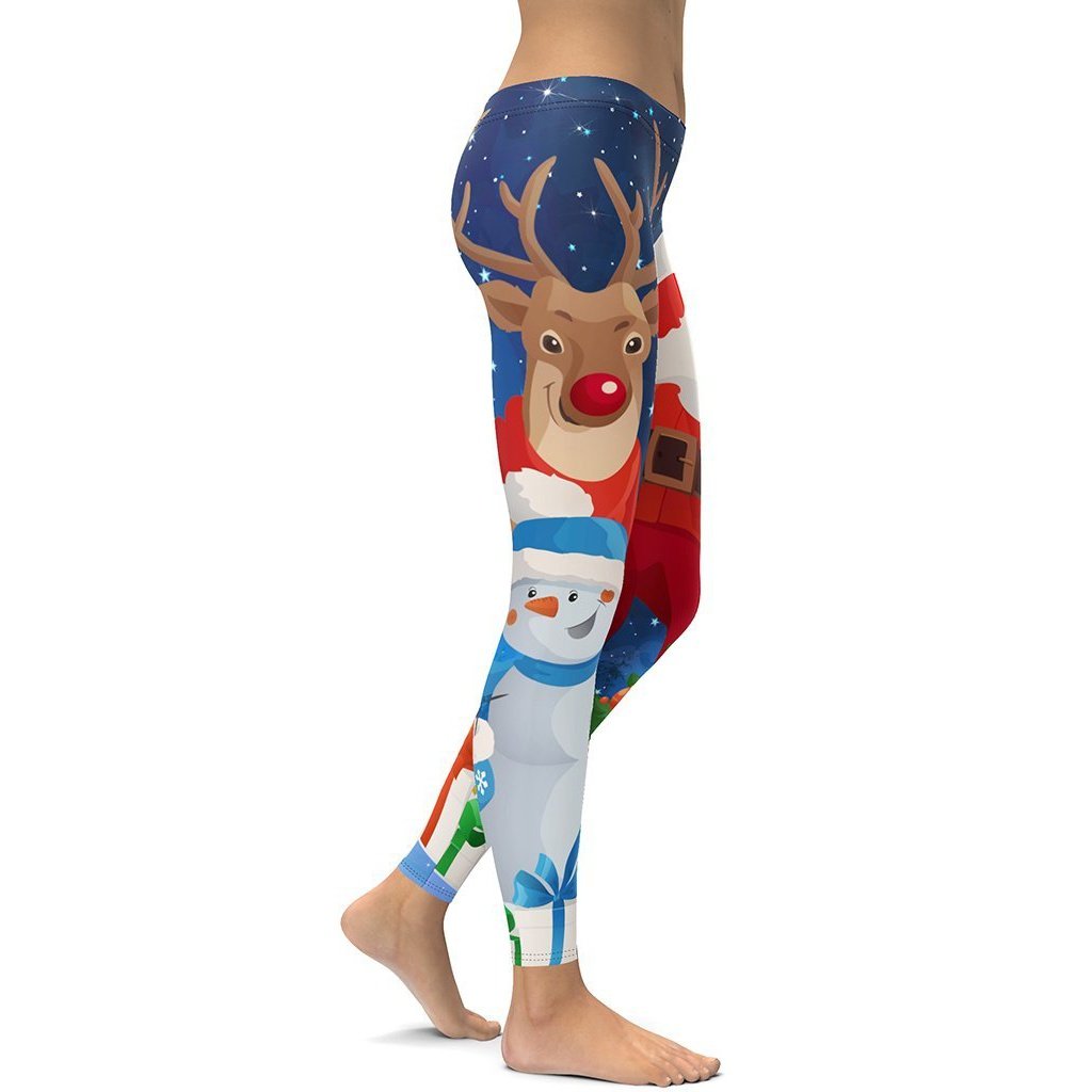 Santa Leggings - FiercePulse - Premium Workout Leggings - Yoga Pants