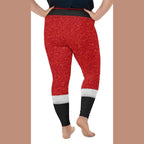 Santa's Outfit Plus Size Leggings - FiercePulse - Premium Workout Leggings - Yoga Pants